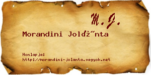 Morandini Jolánta névjegykártya